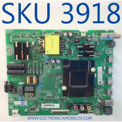 MAIN FUENTE PARA SMART TV HISENSE 4K (3840 x 2160) CON LED UHD HDR / NUMERO DE PARTE 298206 / RSAG7.820.10637/ROH / TA218411AQ / 3TE55G2121M9 / 55A53FUA / G2121K5-01864 / 298207 / PANEL HD550Y1U72-T0L2\GM\CKD3A\ROH / MODELO 55A6G